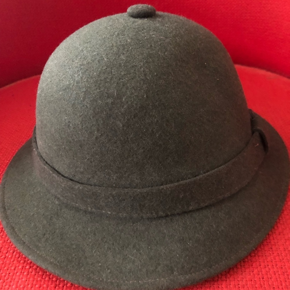 Vintage Forest Green Wool Felt Hat - Picture 6 of 8